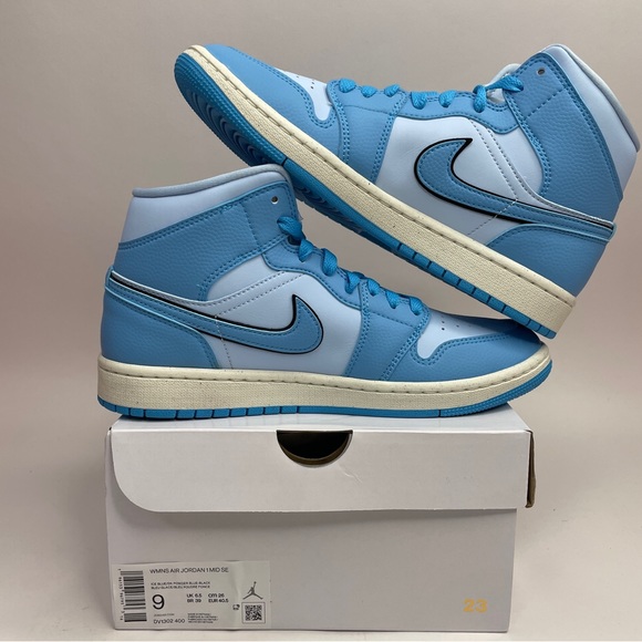 Nike Air Jordan 1 Retro Mid SE “Ice Blue/Powder Blue” 2023 - Picture 3 of 5